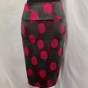 Lularoe Pink & Green Medallion Cassie Skirt